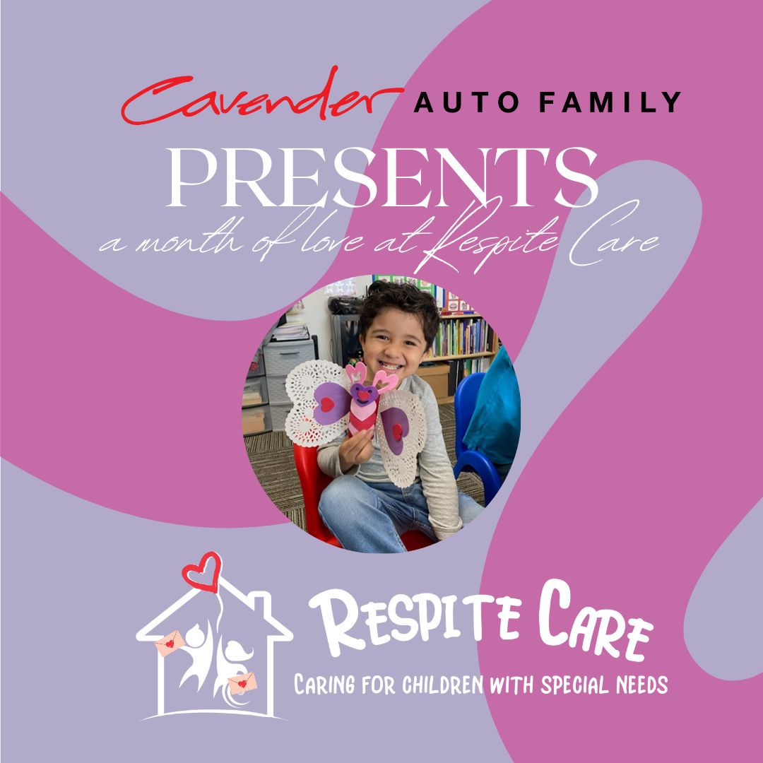 Cavender Auto Family February Sponsorship, Valentine's day, children with special needs, boy with craft