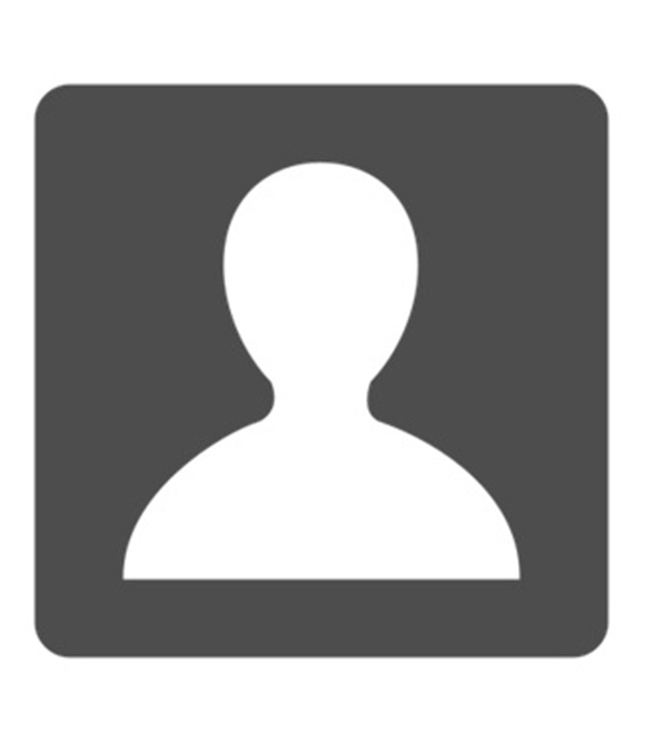 A grey and white profile silhouette