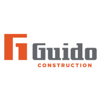 Guido Construction logo with a decorative orange G