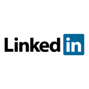 LinkedIn logo, In written in a blue square